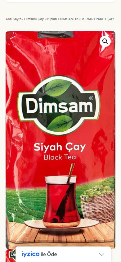 Dimsam Çay — Ürün detayı mobil ekranı