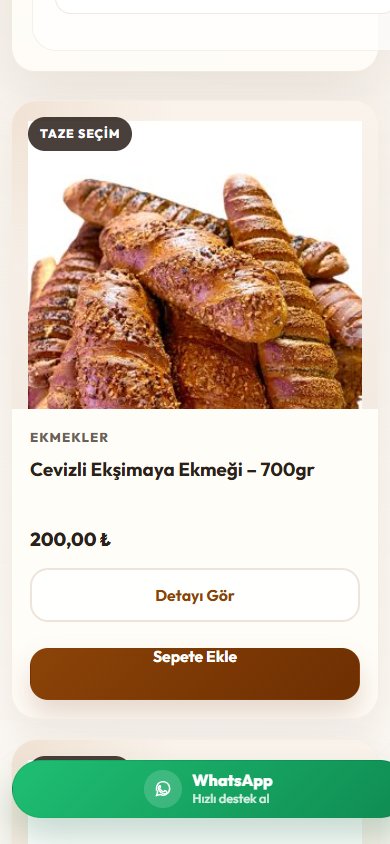 Ekmek Mimarı — Kategoriler mobil ekranı