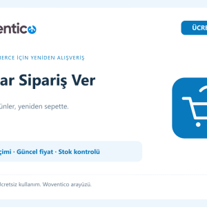 Woventico Tekrar Sipariş Ver — WooCommerce yeniden alışveriş