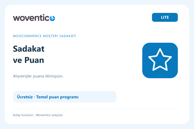 Woventico Sadakat ve Puan Lite ön görseli