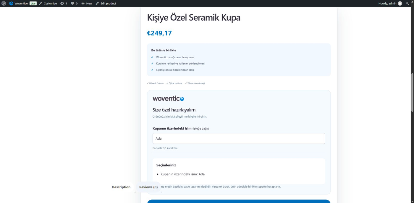 Lite · Tek kısa metin alanı