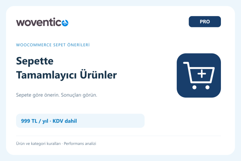 Woventico Sepette Tamamlayıcı Ürünler Pro ön görseli