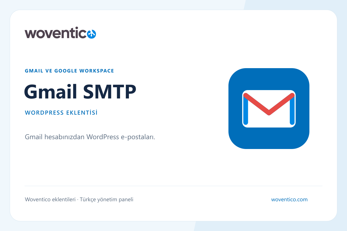 Woventico Gmail SMTP ön görseli